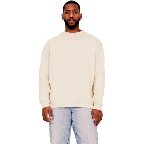 Casual Classics Mens Ringspun Cotton Extended Neckline Oversized Sweatshirt / Ec